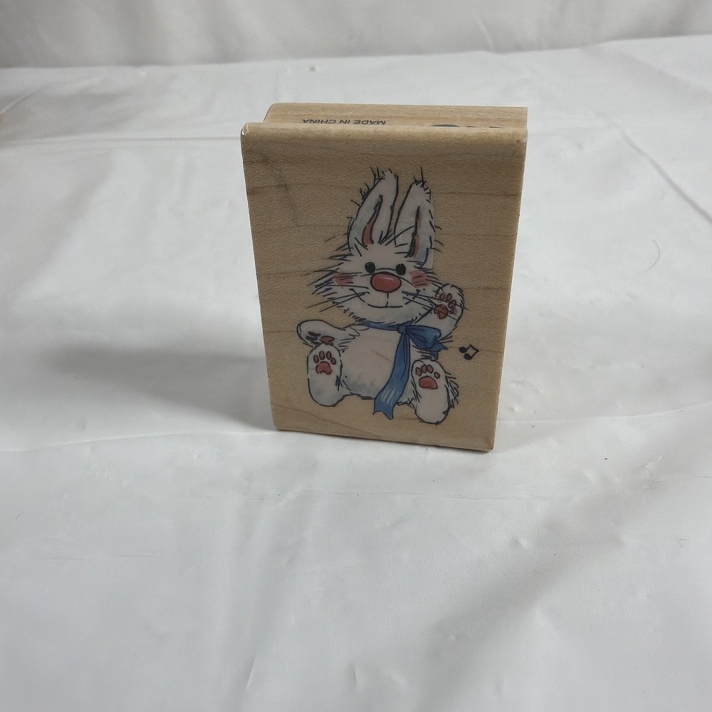 Rubber Stampede LULLA BYE WAVING BUNNY Suzy's Zoo Rubber Stamp #1‎